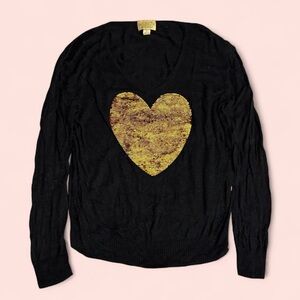 Vintage Wildfox Sequin heart sweater from the White Label line